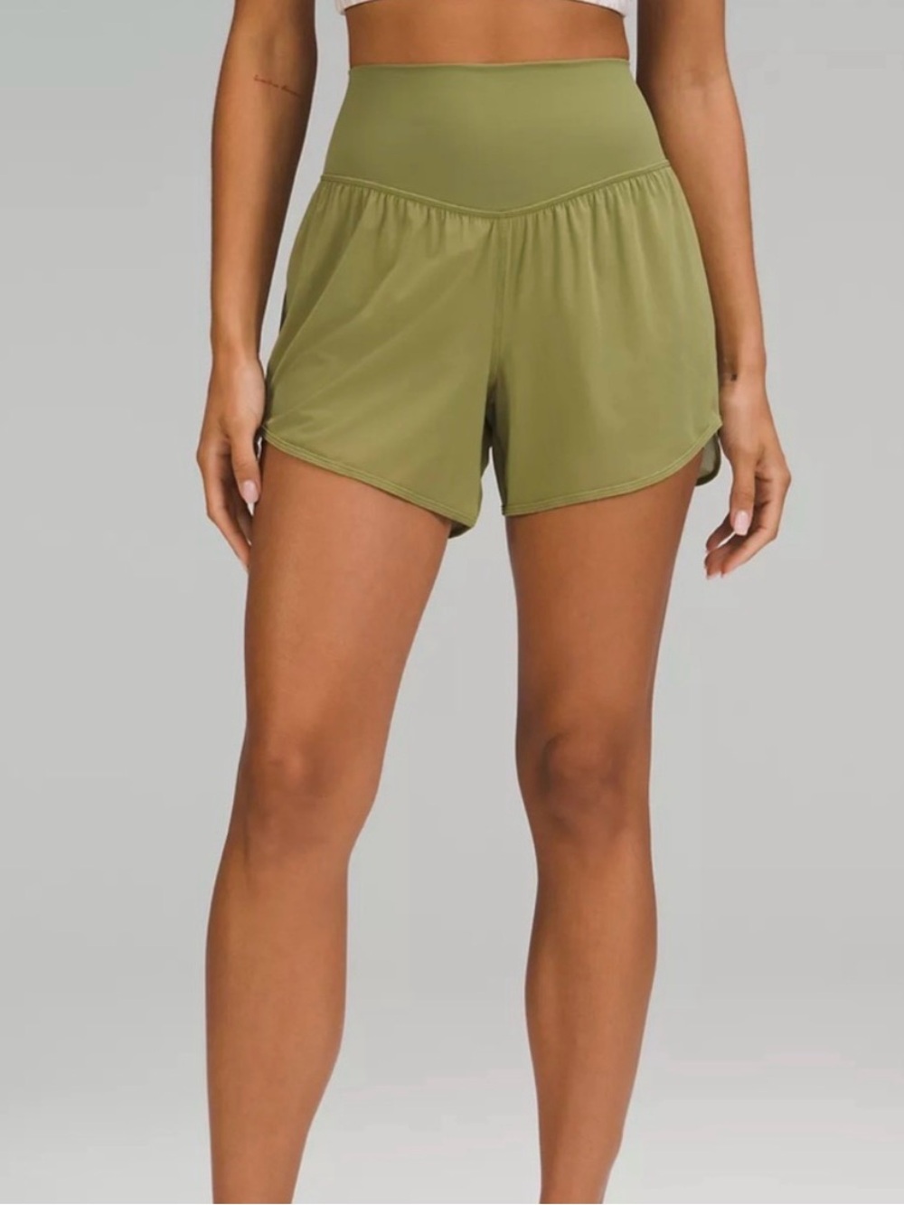 Lululemon athletica Nulu Mesh Olive Green High-Rise size 6
